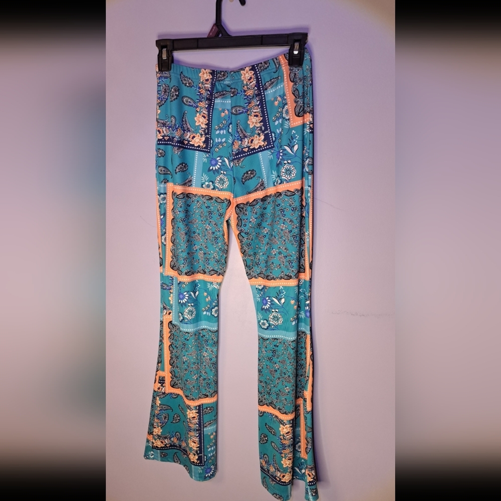 Bohemian Patchwork Print Pants - image 2